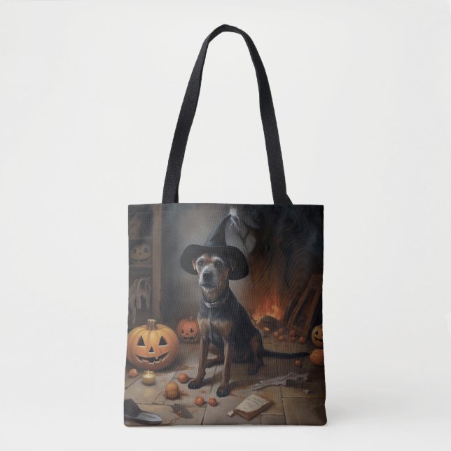 Chesapeake Bay Terrier Pumpkins Halloween Scary  Tote Bag (Front)