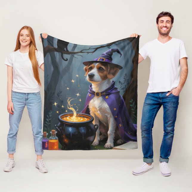 Chesapeake Bay Terrier Whimsical Halloween  Fleece Blanket (In Situ)