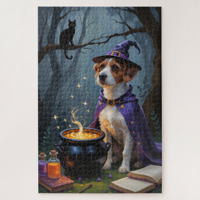 Chesapeake Bay Terrier Whimsical Halloween  Jigsaw Puzzle (Vertical)