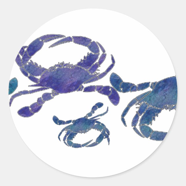 Chesapeake Blue Crabs Classic Round Sticker (Front)