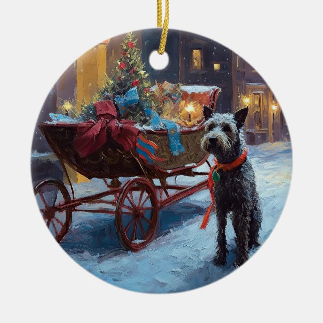 Chesapeake Christmas Festive Season Ceramic Ornament (Front)