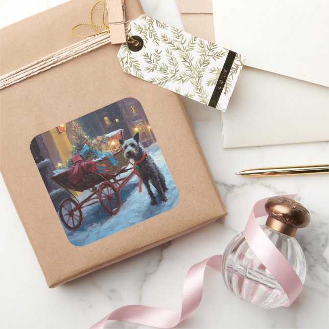 Chesapeake Christmas Festive Season Square Sticker (Gifting)