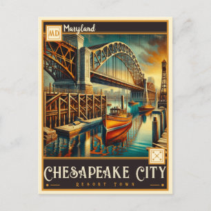 Chesapeake City, Maryland Vintage Postcard