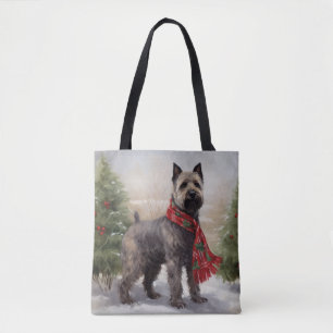 Chesapeake Dog in Snow Christmas Tote Bag