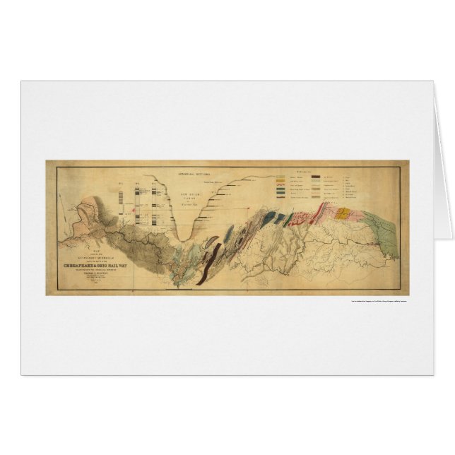 Chesapeake et carte 1872 de chemin de fer de (Devant horizontal)