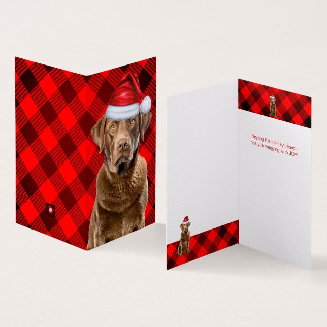 Chesapeake Retriever Rouge Plaid Noël (Inside and Outside)