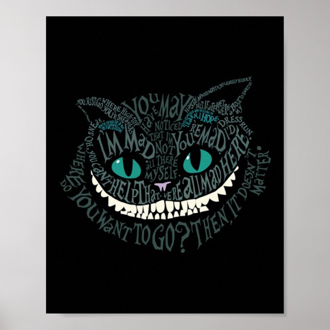 Cheshire Alice Cat Were All Mad Here Wonderland Ho Poster (Front)