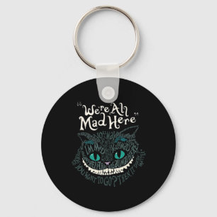 Cheshire Alice Cat We're All Mad Here Wonderland  Keychain