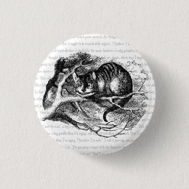 Cheshire Cat 1 Inch Round Button (Front)