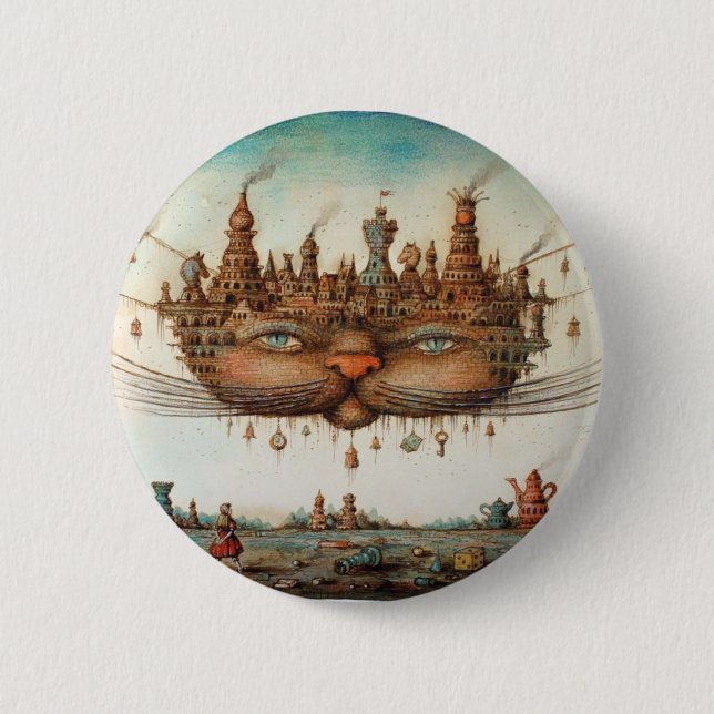 Cheshire Cat 2 Inch Round Button (Front)