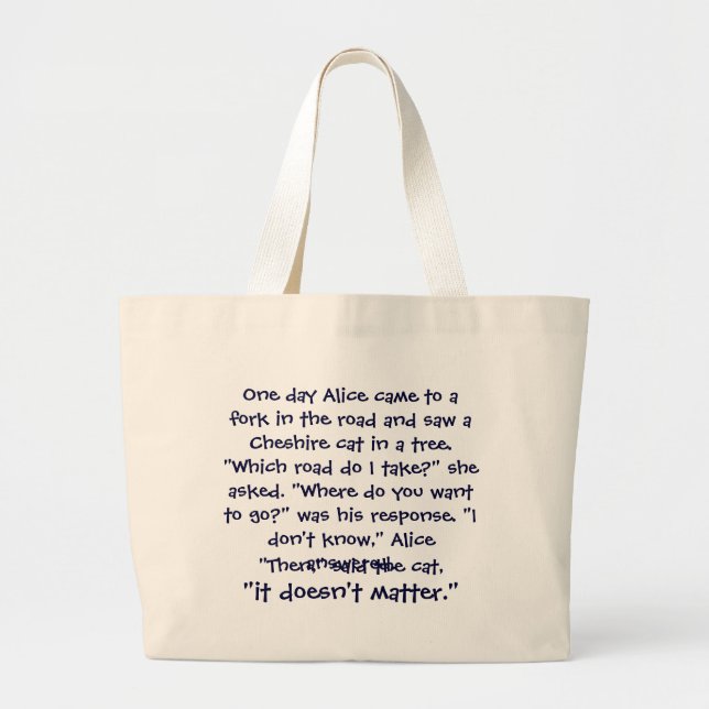 Cheshire Cat Advice Bag (Front)