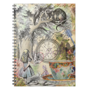 Cheshire Cat Alice in Wonderland Notebook