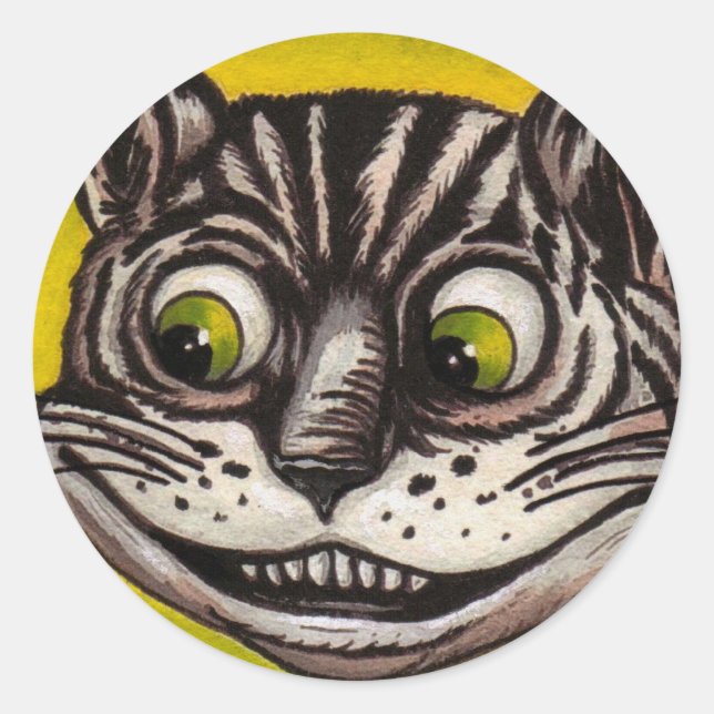 CHESHIRE CAT Alice in Wonderland Sticker (Front)