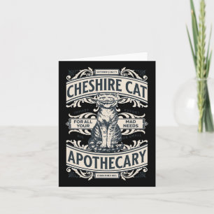 Cheshire Cat - Alice In Wonderland Vintage Book De Card