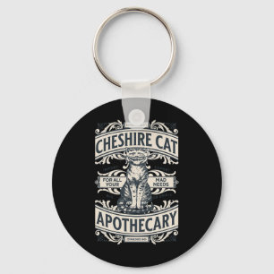 Cheshire Cat - Alice In Wonderland Vintage Book De Keychain