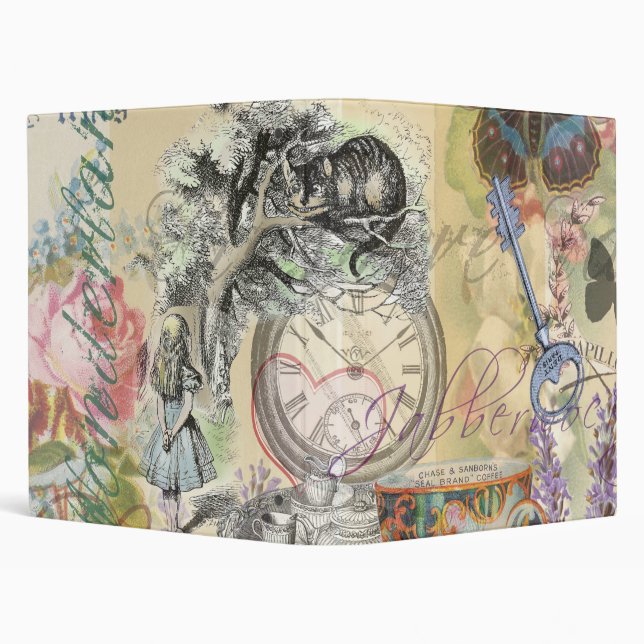 Cheshire Cat Alice Wonderland Classic Binder (Background)