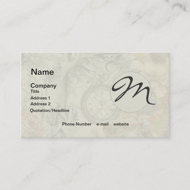 Cheshire Cat Alice Wonderland Classic Business Card (Front)