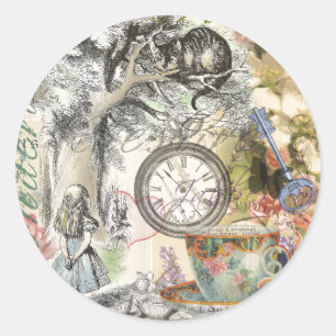 Cheshire Cat Alice Wonderland Classic Classic Round Sticker