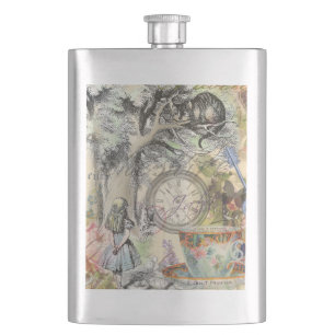 Cheshire Cat Alice Wonderland Classic Hip Flask
