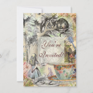 Cheshire Cat Alice Wonderland Classic Invitation