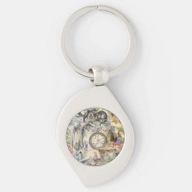 Cheshire Cat Alice Wonderland Classic Keychain (Front)