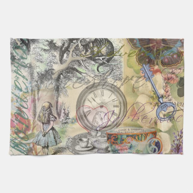 Cheshire Cat Alice Wonderland Classic Kitchen Towel (Horizontal)