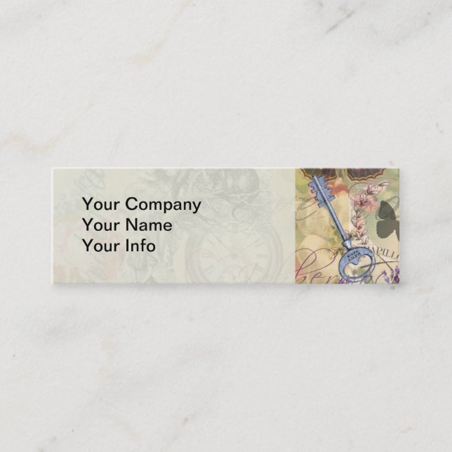 Cheshire Cat Alice Wonderland Classic Mini Business Card (Front)