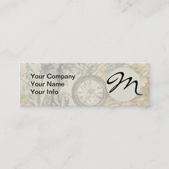 Cheshire Cat Alice Wonderland Classic Mini Business Card (Front)