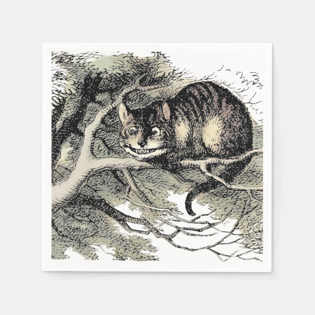 Cheshire Cat Alice Wonderland Classic Napkin (Front)
