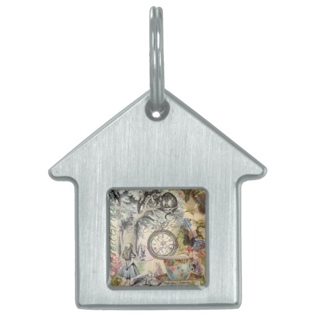 Cheshire Cat Alice Wonderland Classic Pet Name Tag (Front)