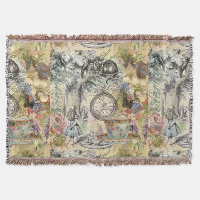 Cheshire Cat Alice Wonderland Classic Throw Blanket (Front)