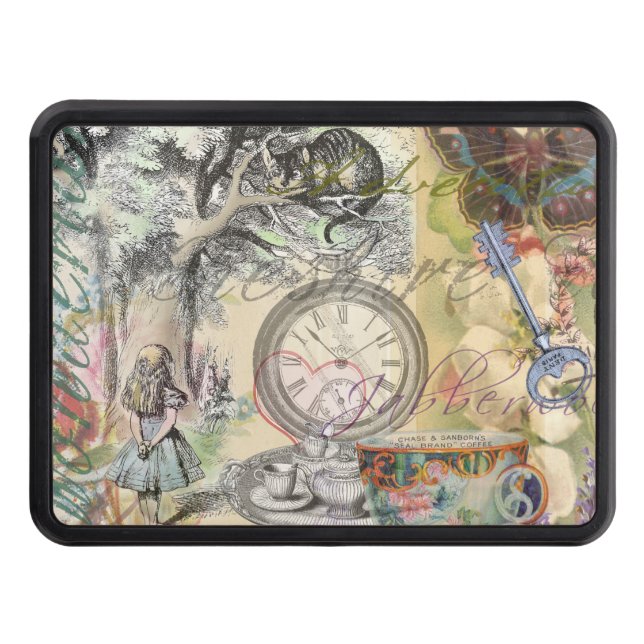 Cheshire Cat Alice Wonderland Classic Trailer Hitch Cover (Front)