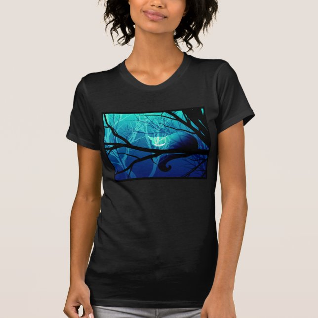 Cheshire Cat Among Trees T-Shirt (Front)