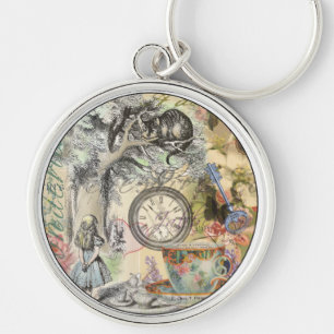 Cheshire Cat and Alice in Wonderland Keychain