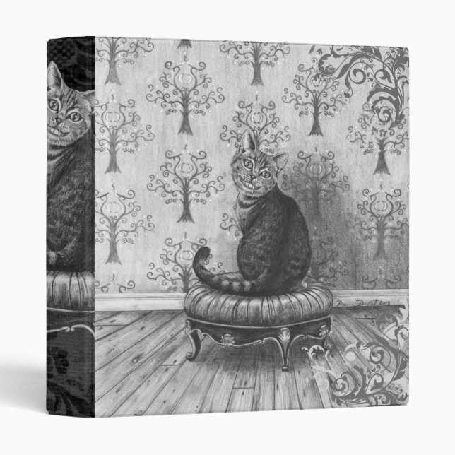 Cheshire Cat Binder Alice in Wonderland Binder (Front/Spine)