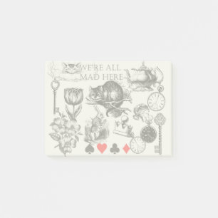 cheshire cat classic alice in wonderland art post-it notes