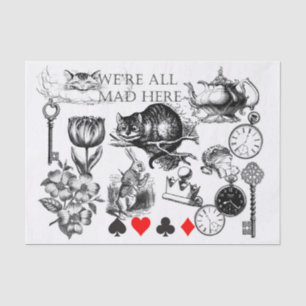 cheshire cat classic alice in wonderland art tissue paper