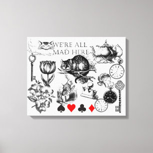 Cheshire Cat classic alice in wonderland mad Canvas Print