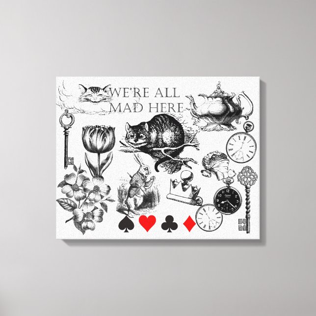 Cheshire Cat classic alice in wonderland mad Canvas Print (Front)