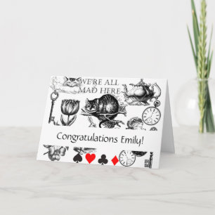 Cheshire Cat classic alice in wonderland mad Card