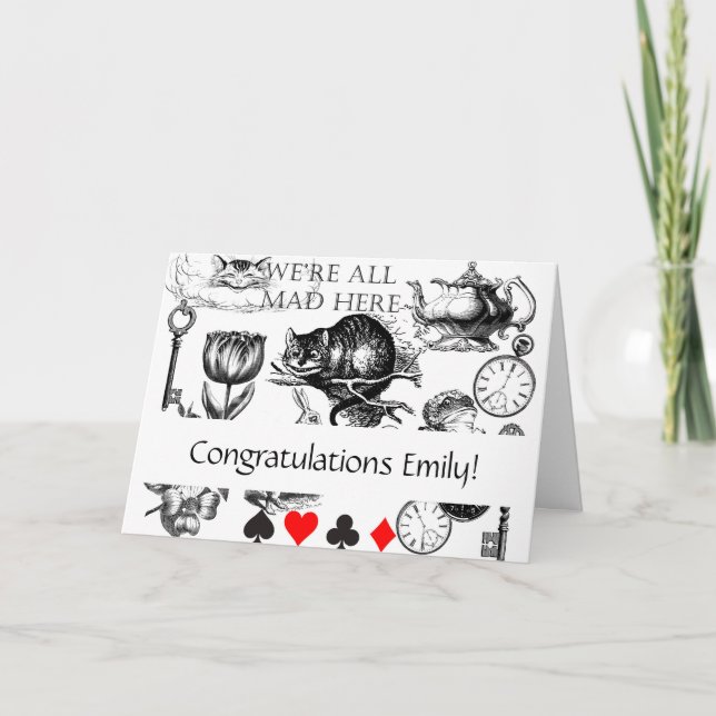 Cheshire Cat classic alice in wonderland mad Card (Front)
