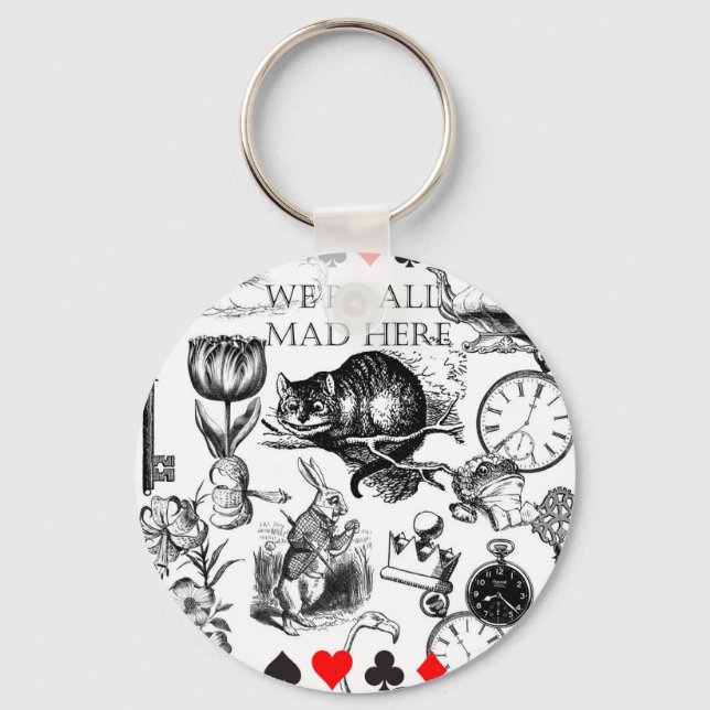Cheshire Cat classic alice in wonderland mad Keychain (Front)