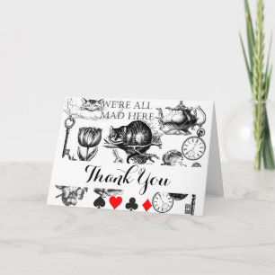 Cheshire Cat classic alice in wonderland mad Thank You Card