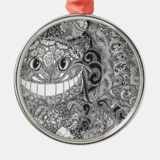 Cheshire Cat Design Metal Ornament