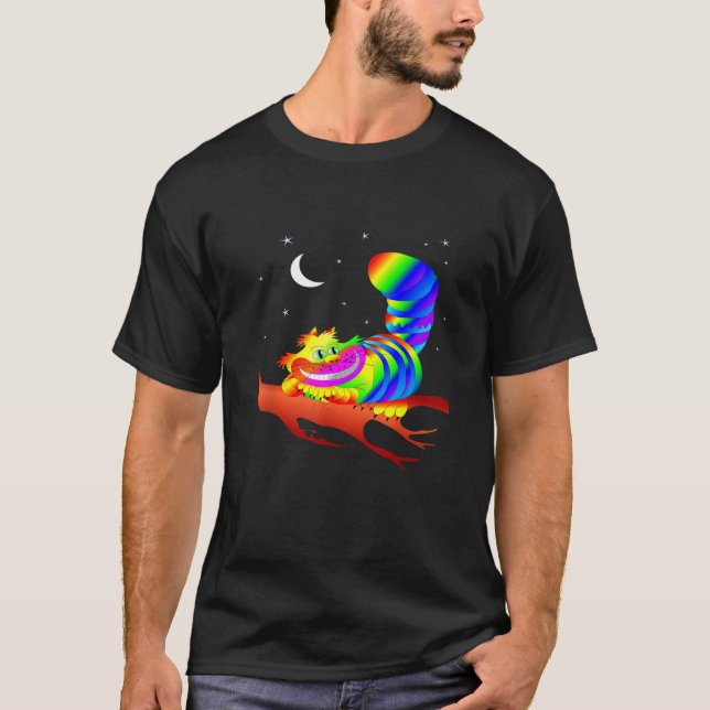 Cheshire Cat Face Grin  Clothes  for Men Women T-Shirt (Front)