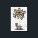 Cheshire Cat Hot Air Balloon Canvas Print<br><div class="desc">Animals & Nature</div>