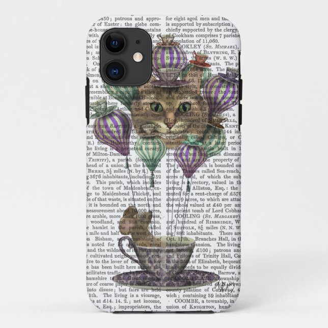 Cheshire Cat Hot Air Balloon Case-Mate iPhone Case (Back)
