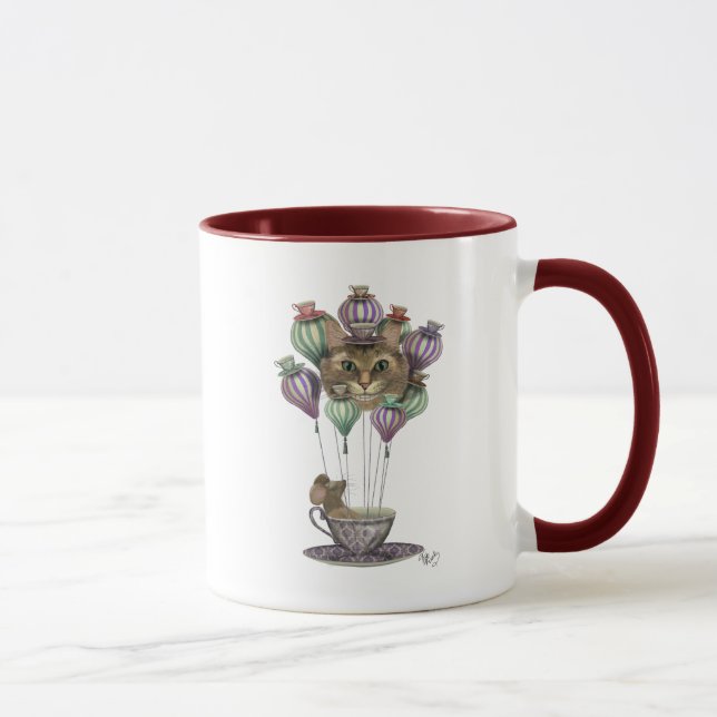 Cheshire Cat Hot Air Balloon Mug (Right)