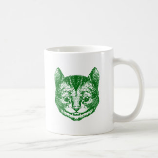 Cheshire Cat Inked Green Coffee Mug