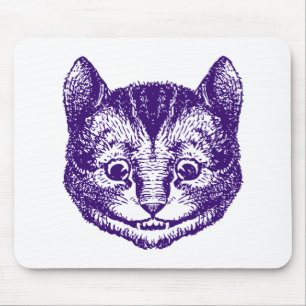 Cheshire Cat Inked Purple Mouse Pad